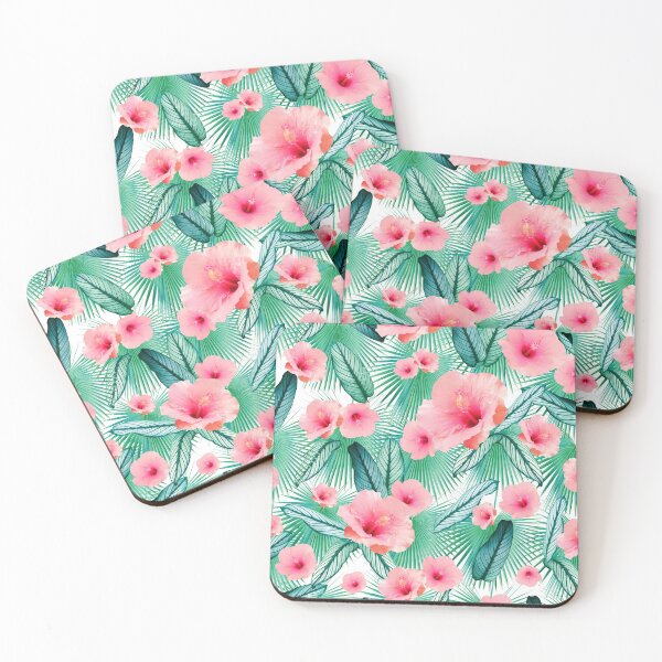 Item preview, Hibiscus Calathea Fan Palm Leaves Jungle #2 #tropical #decor #art designed and sold by Anita's & Bella's Art.