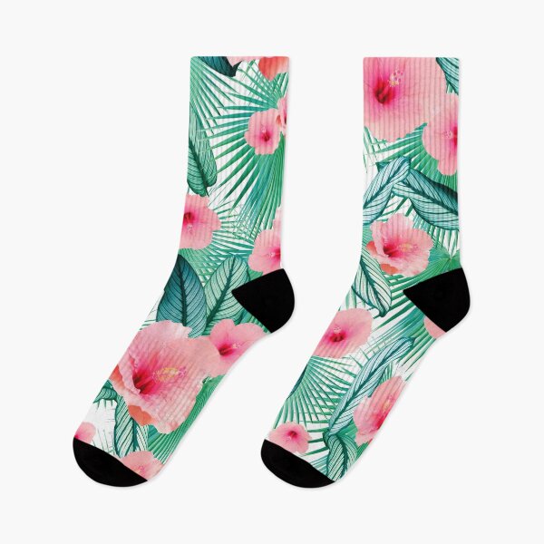 Item preview, Hibiscus Calathea Fan Palm Leaves Jungle #2 #tropical #decor #art designed and sold by Anita's & Bella's Art.