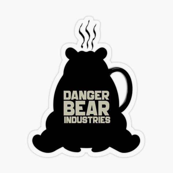 Coffee Bear from Danger Bear Industries Transparent Sticker