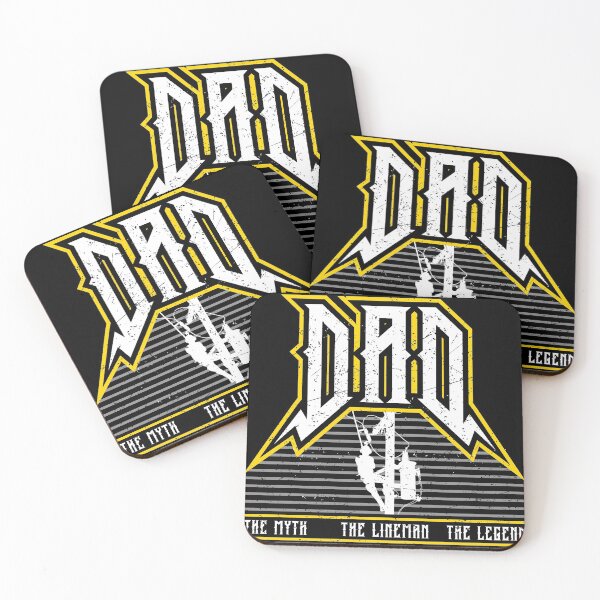 Item preview, The Myth The Legend Dad The Lineman, Fun 4 Fathers print designed and sold by Lisbob.