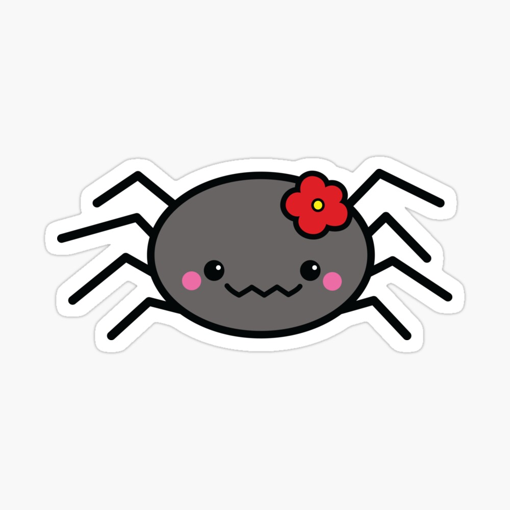 Kawaii Spider for Halloween by Tatyana Deniz Pin for Sale by Tatyana Deniz  | Redbubble