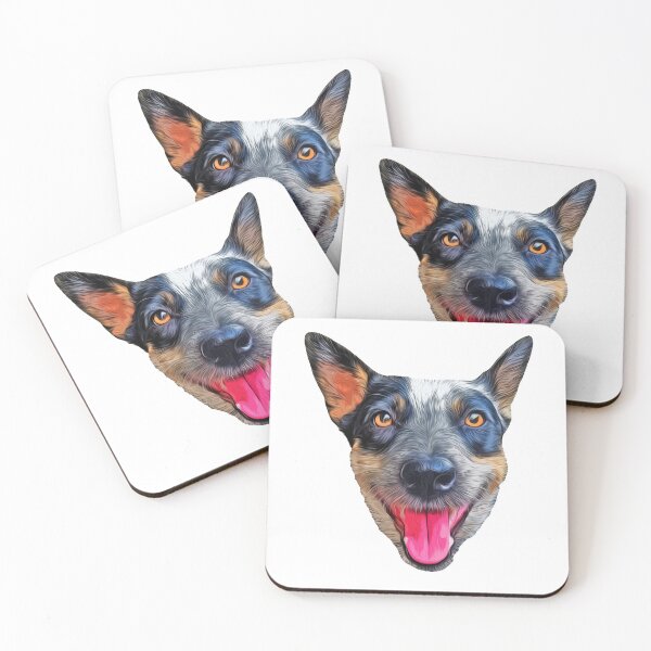 Item preview, Large Australian Cattle Dog (ACD) Heeler Face designed and sold by sidehustledog.