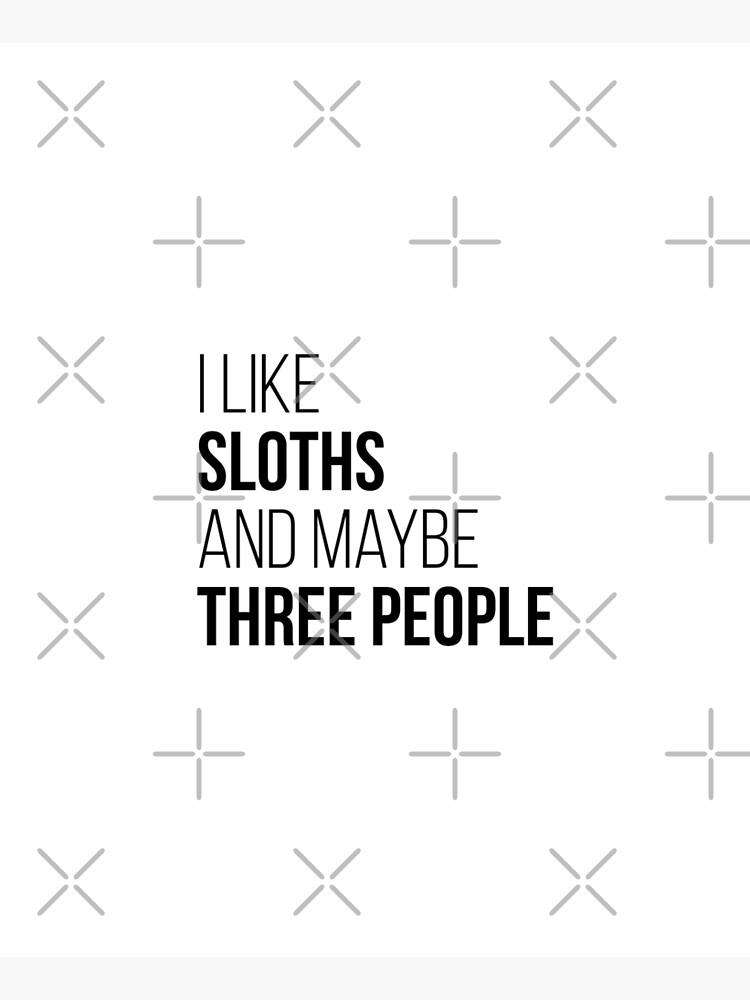 I Like Sloths And Maybe Three People by DuxDesign