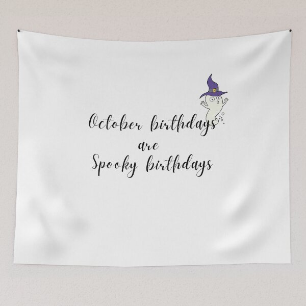 Item preview, October birthdays are Spooky birthdays designed and sold by Kritika 99.