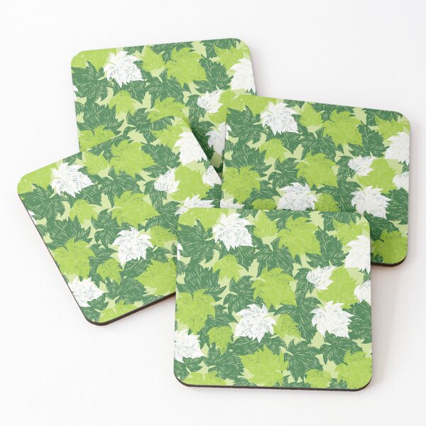 Item preview, Vector green artistic hand drawn leaves with rough pen texture. designed and sold by jamiesoondesign.