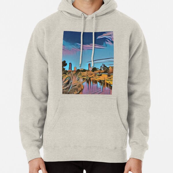 City view from riverbank - Adelaide City - South Australia Pullover Hoodie