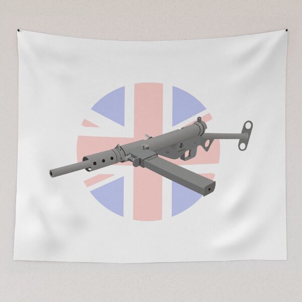 Item preview, Sten MKII Submachine Gun with British Flag designed and sold by NorseTech.
