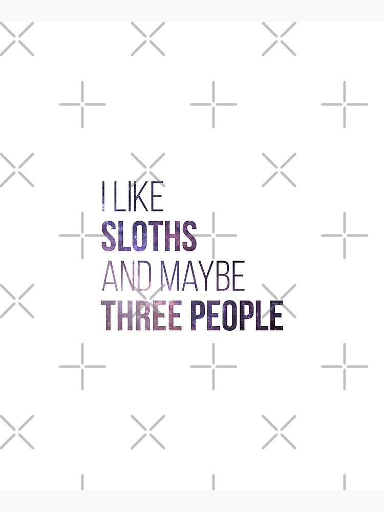I Like Sloths And Maybe Three People by DuxDesign