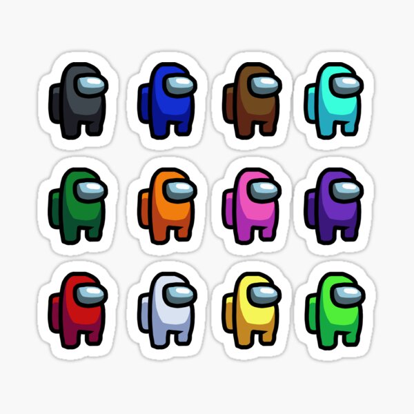 Online Game Stickers Redbubble - among us visor decal roblox