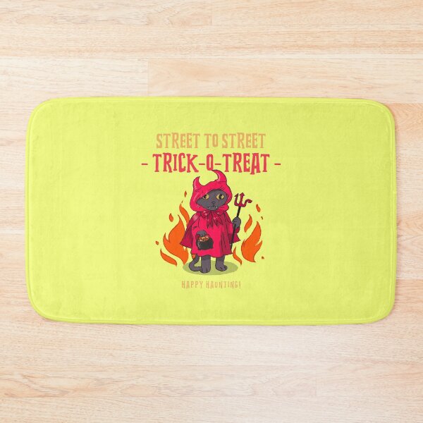 Item preview, Street To Street Trick-o-Treat | Halloween Holiday | Cute Devilish Cat Cartoon designed and sold by Ainbowz-Artwork.