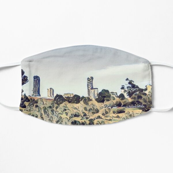 Chilled city view from riverbank - Adelaide City - South Australia Mask