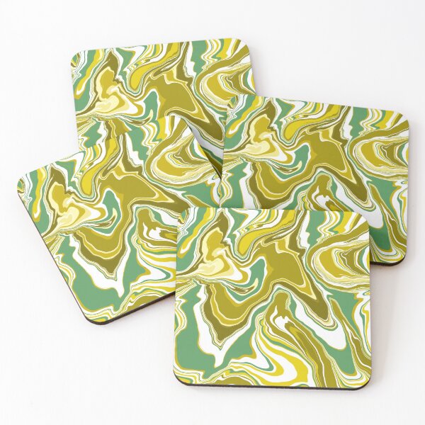 Item preview, Patrón de mármol psicodélico abstracto verde caqui designed and sold by Squarebird.