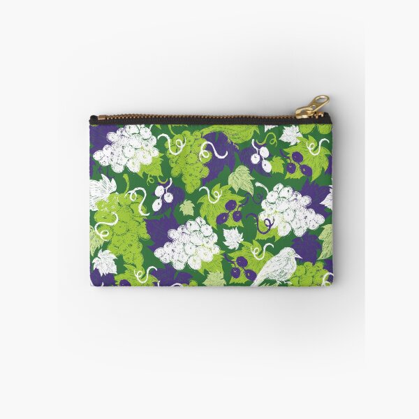Item preview, Vector green grape vine illustration with leaves and bird hand drawn repeat pattern.  designed and sold by jamiesoondesign.