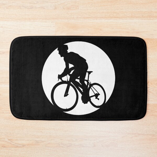 Item preview, Cyclist Climbing Black and White Circle designed and sold by RabeDesigns.