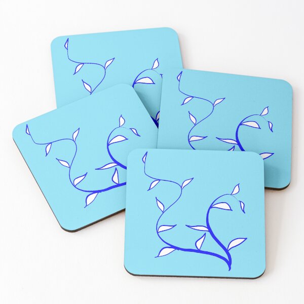 Item preview, Blue&white simple leaves designed and sold by Chino20.