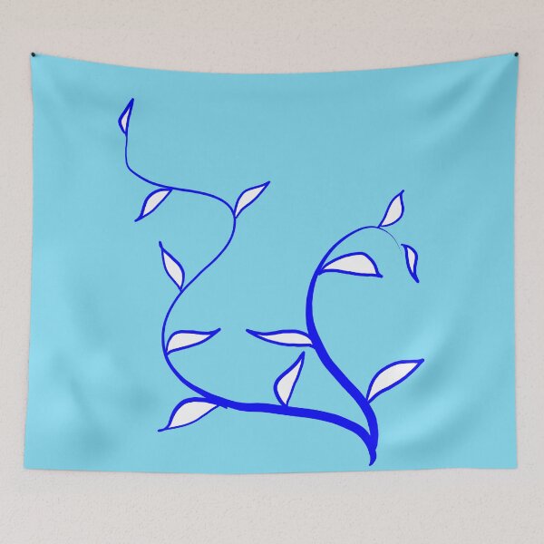 Item preview, Blue&white simple leaves designed and sold by Chino20.