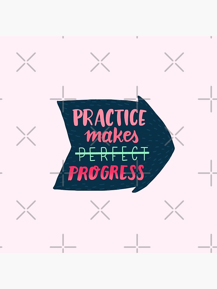 Disover Practice makes progress Pin Button