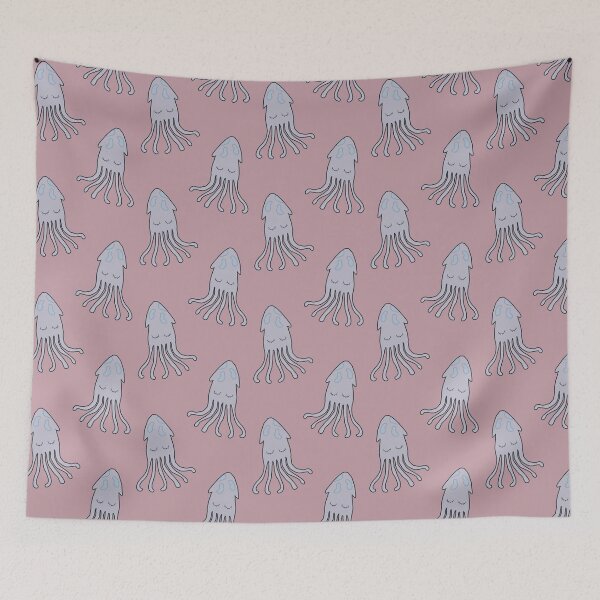Item preview, Cute nursery squid pattern and sticker pack designed and sold by JokeGysen.