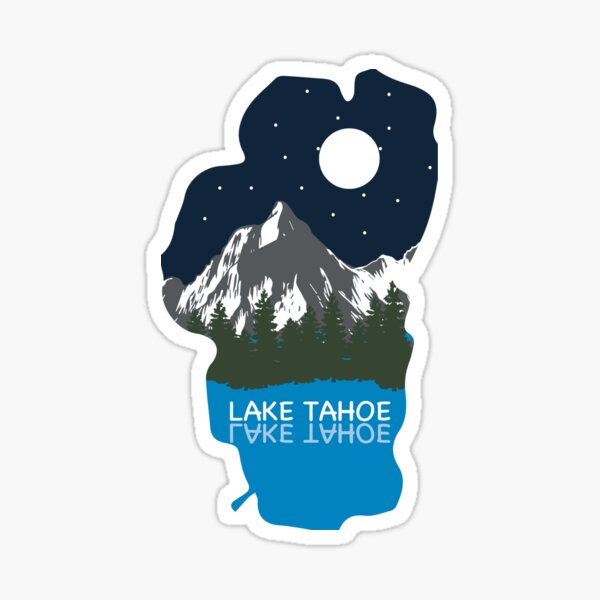 Lake Tahoe California Mountain Outdoor Map Sticker