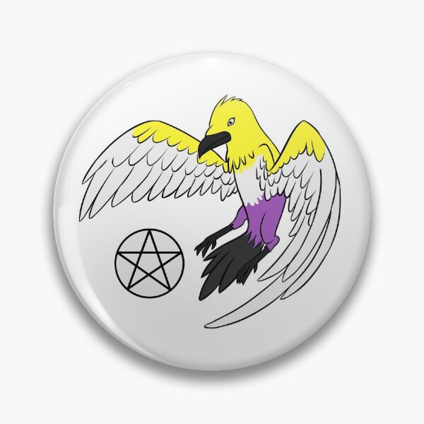 Item preview, Non binary pentacle bird  designed and sold by Blackoutsentine.