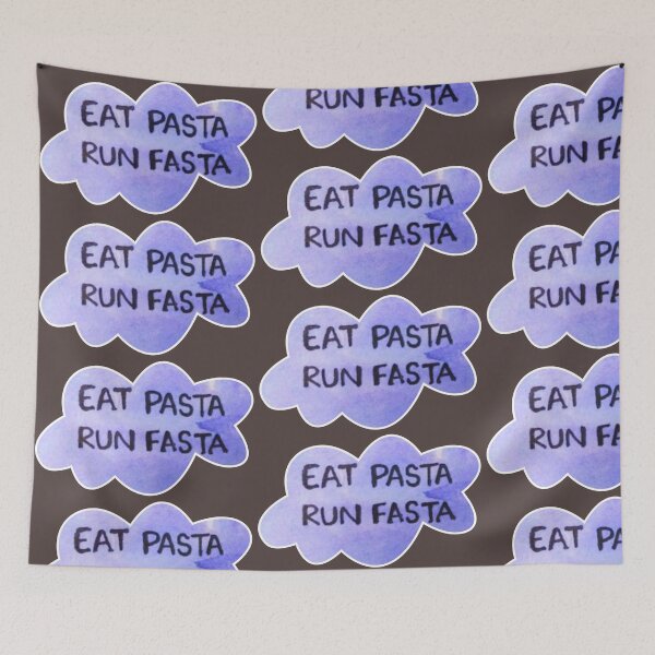 Item preview, Eat pasta run fasta designed and sold by Ranz Doodles.