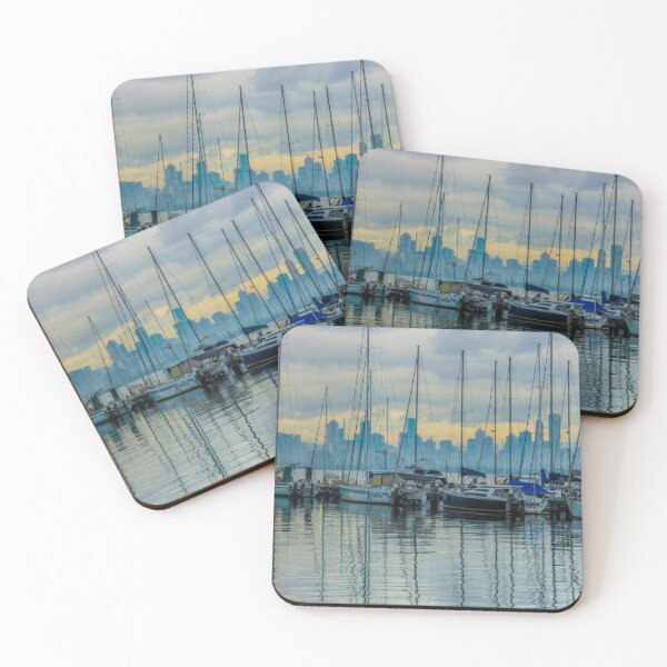 Item preview, Sail Masts and the Melbourne Skyline - Williamstown, Victoria designed and sold by Steven Jodoin.