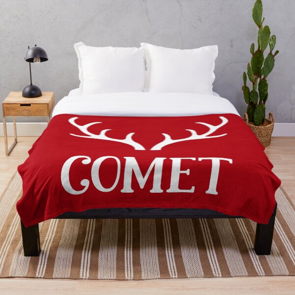 Artikelvorschau, Comet Reindeer Christmas Design Weihnachtsgesichtsmaske entworfen und verkauft von CoolYule.