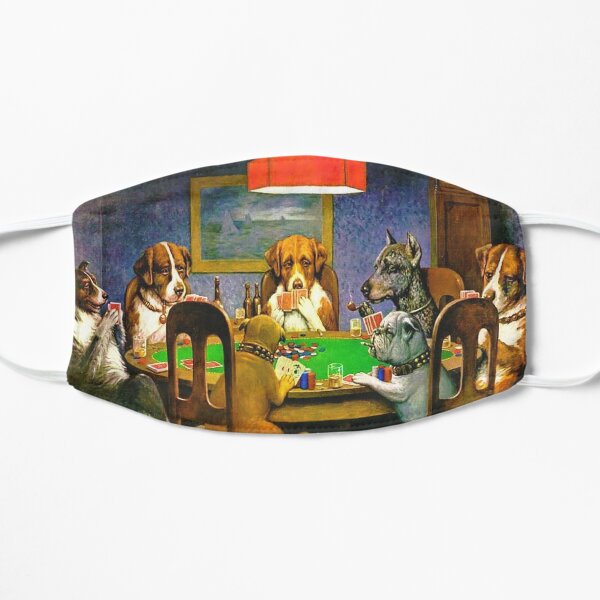 Bunch of Bluffing Dogs on a Poker Night Mask