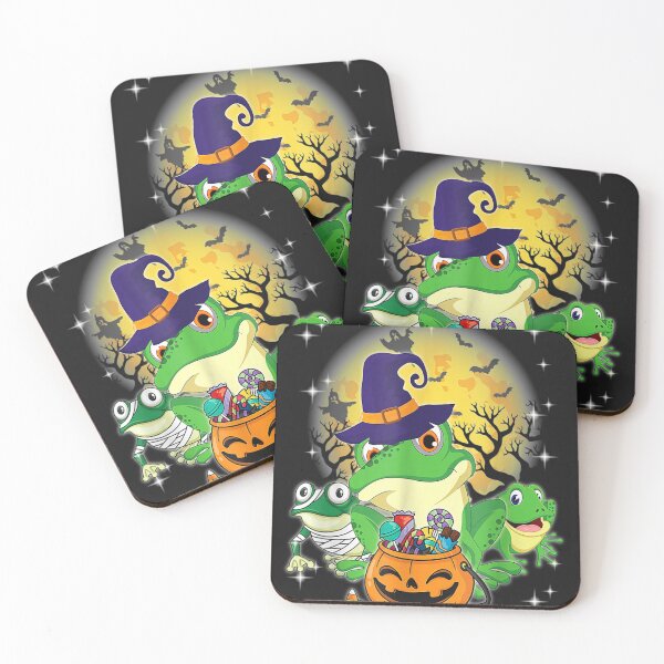Item preview, Frog Mummy Witch Moon Ghosts Pumpkin Halloween designed and sold by palaelica.