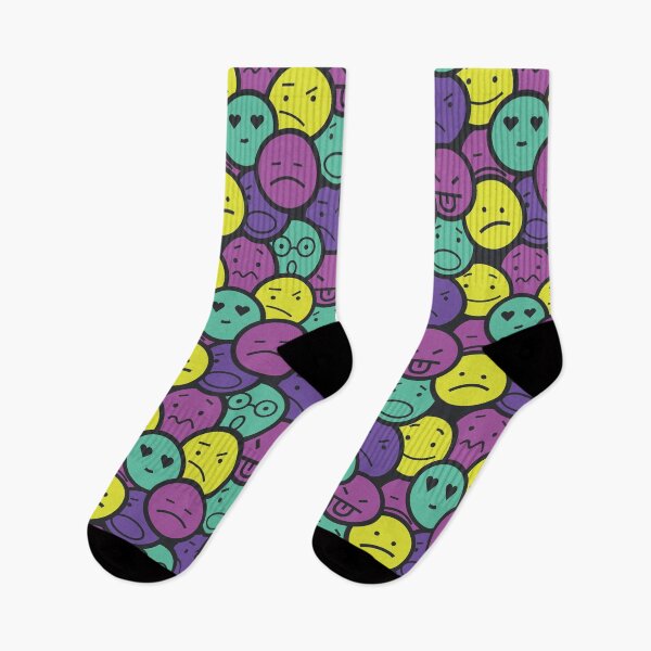 Item preview, emoji socks designed and sold by Art JSMY.