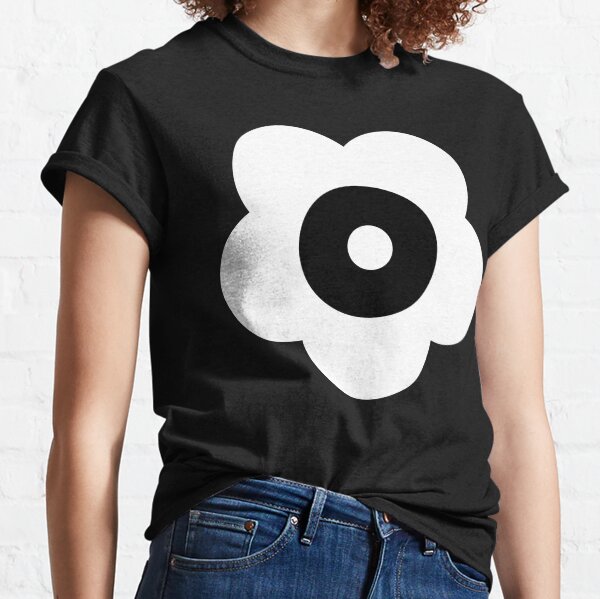 Odd Cross Reversed Black and White Sun flower Goes On Bubble Merch Classic T-Shirt
