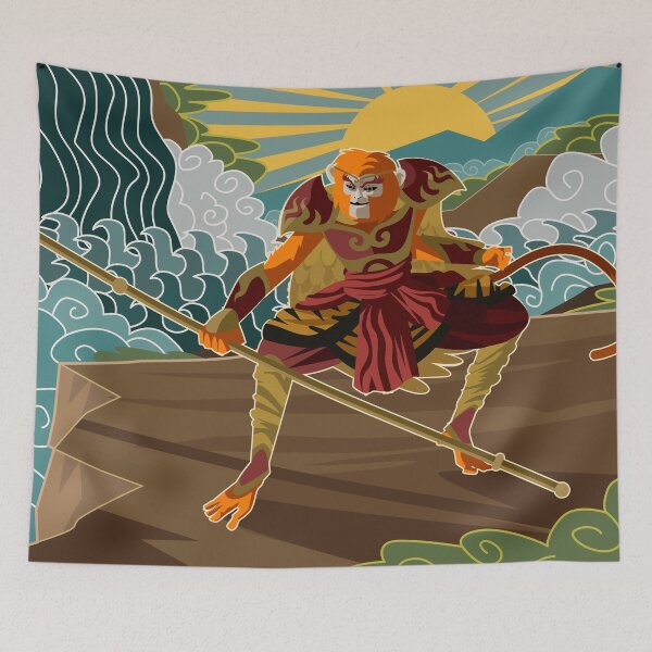 Item preview, Sun Wukong the monkey king chinese mythology warrior tale designed and sold by matintheworld ( delcarmat ).