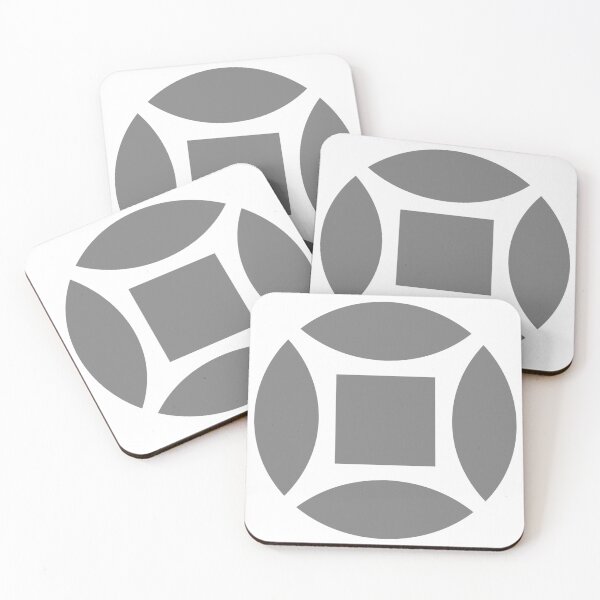 Item preview, Geometric Pattern: Intersect Square: White/Battleship designed and sold by Red Wolf.
