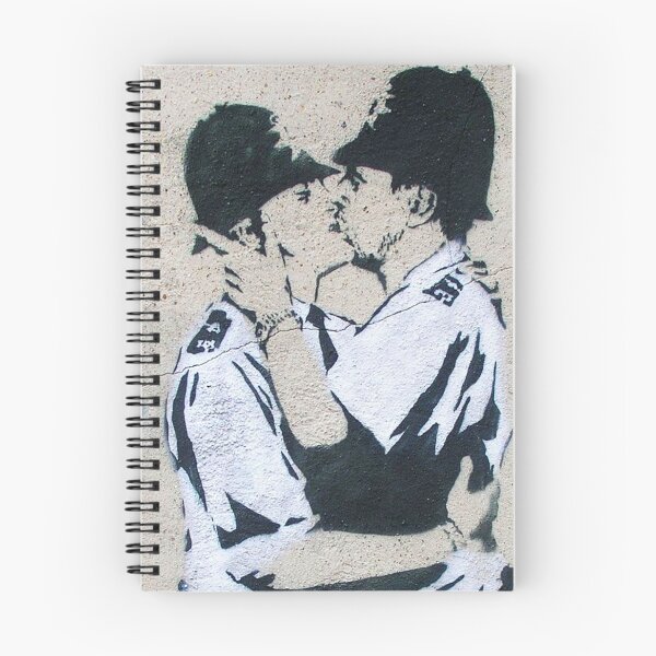 Item preview, Banksy Kissing Coppers Stencil Graffiti designed and sold by WE-ARE-BANKSY.