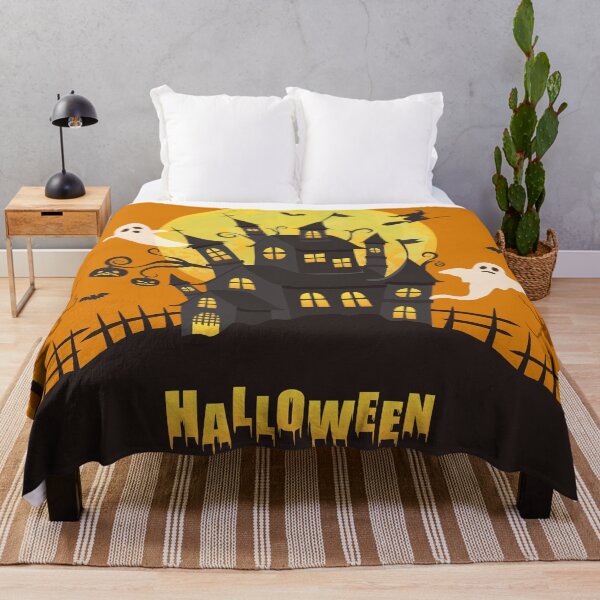Item preview, Funny Halloween House with Witches and Ghosts designed and sold by edgalum.