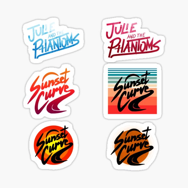 Julie and the Phantoms Sunset Curve Holographic Stickers. 7 to