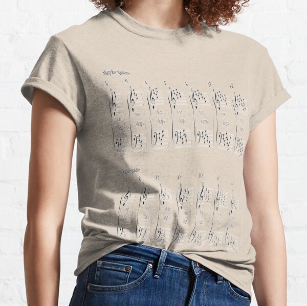 Handy Music Theory Key Signature Chart Classic T-Shirt