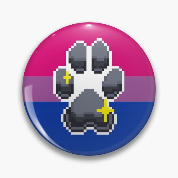 Aperçu de l'œuvre Pixel Paw Bisexual Sparkle créée et vendue par CorruptedFox.