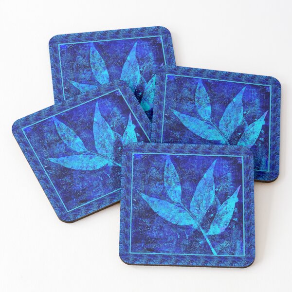 Item preview, Leaf Square in Blue designed and sold by Heatherian.