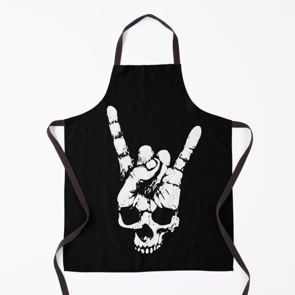 Item preview, heavy metal skull with devil horns hand designed and sold by TShirtsByMs.