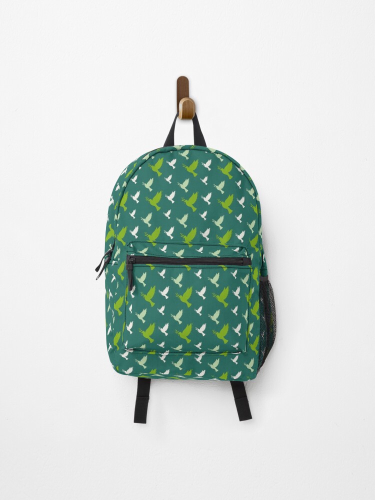 Thumbnail 1 of 3, Backpack, Dove Pattern designed and sold by jerusalem-.