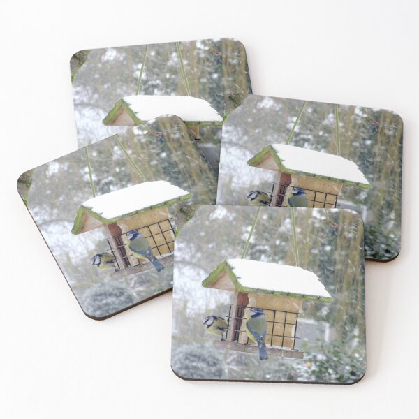 Item preview, Two birds on a feeder in the snow designed and sold by Atty123.