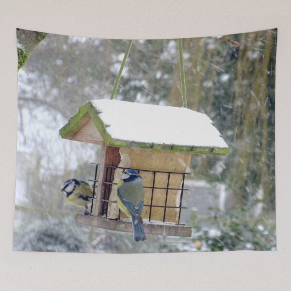Item preview, Two birds on a feeder in the snow designed and sold by Atty123.