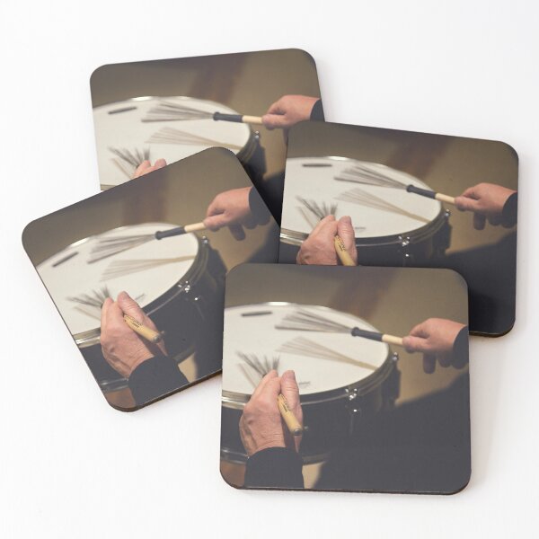 Item preview, Drummer using brushes on the snare drum designed and sold by crawforddesign.