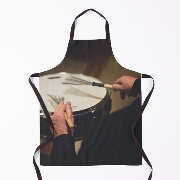 Item preview, Drummer using brushes on the snare drum designed and sold by crawforddesign.