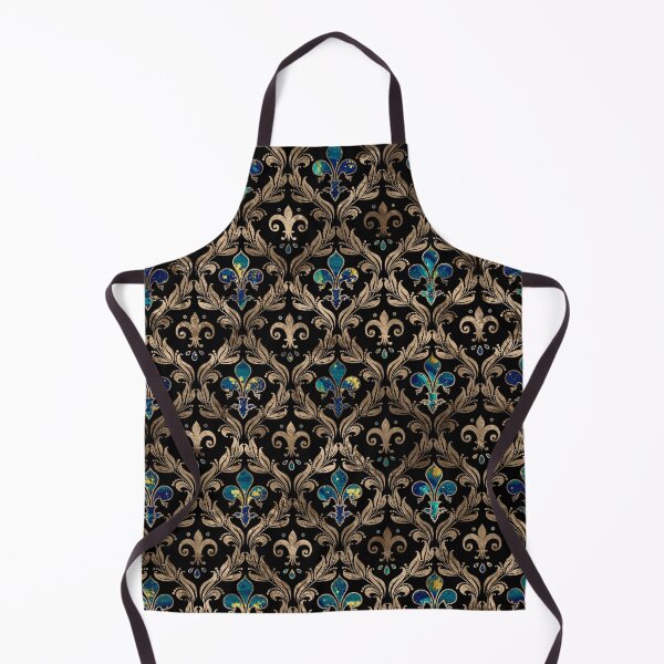 Item preview, Fleur-de-lis pattern marble and gold designed and sold by k9printart.