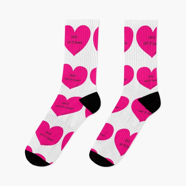Item preview, "Girls Get It Done" (pink heart) designed and sold by LadyTrue.