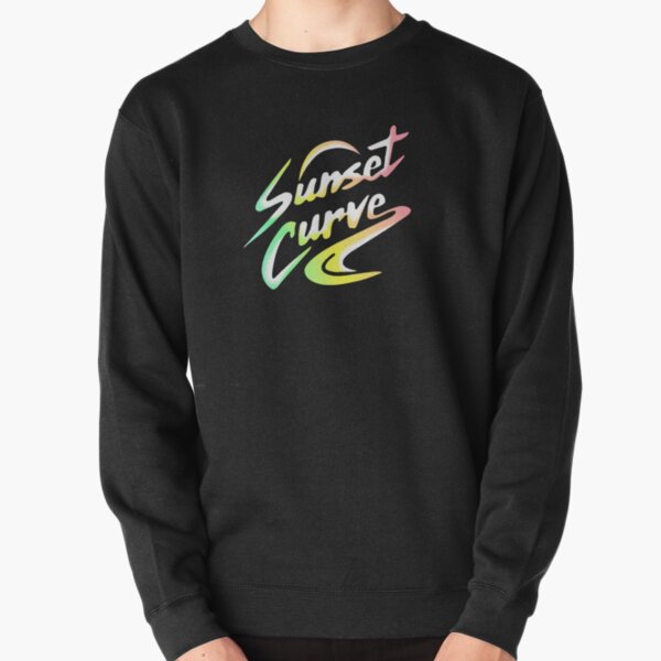 Sunset Curve Logo Faded Rainbow Pullover Sweatshirt