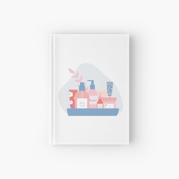 Skincare Products on a Tray Hardcover Journal