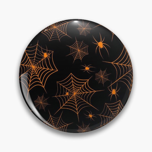 Artikelvorschau, Spinnen, Spinnennetz Halloween Design Orange Schwarz entworfen und verkauft von edgalum.